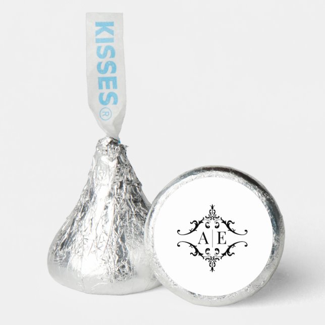  Custom Monogram Hershey’s® Candy Wedding Favors (Front)