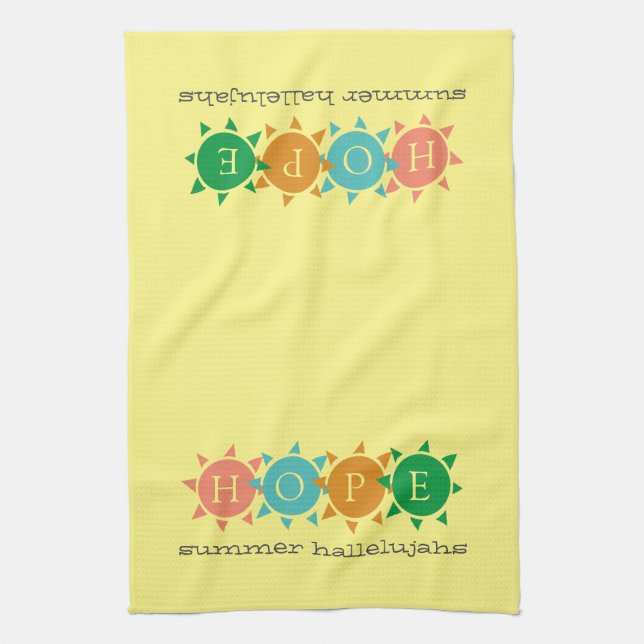 Custom Monogram HOPE Kitchen Towel (Vertical)