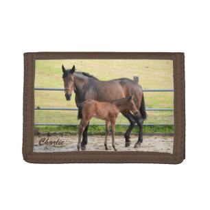 Custom monogram horse wallet