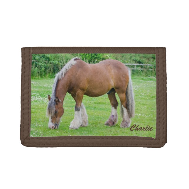 Custom monogram horse wallet (Front)