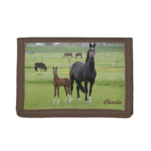 Custom monogram horse wallet