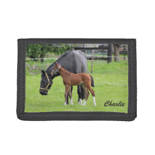 Custom monogram horse wallet