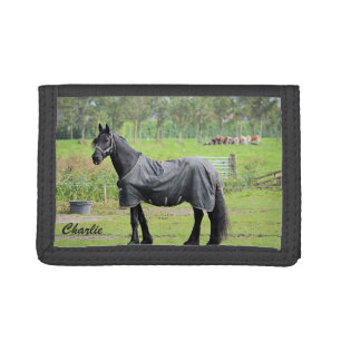 Custom monogram horse wallet