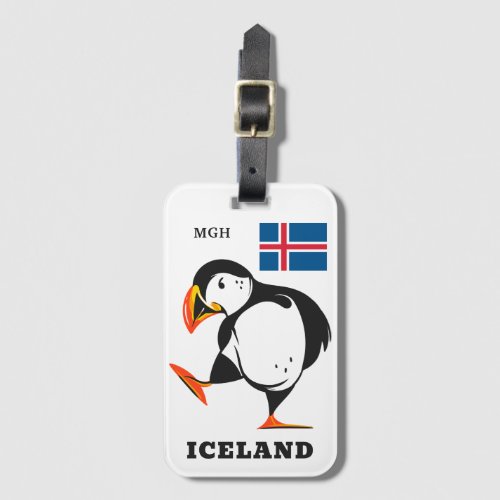 Custom Monogram Iceland Luggage Tag