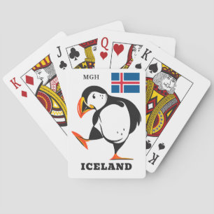 Custom Monogram Iceland Poker Cards