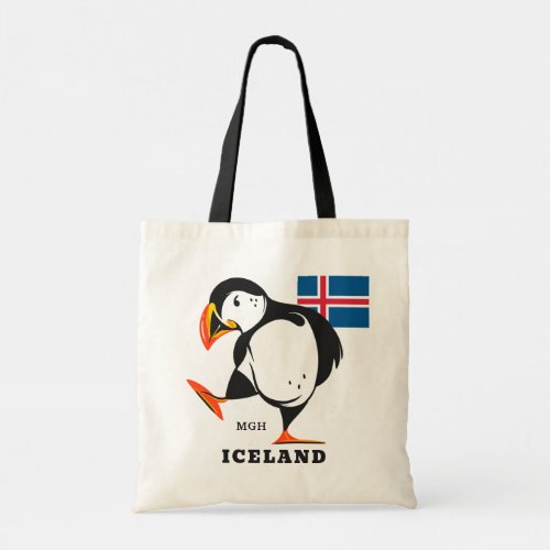 Custom Monogram Iceland Tote Bag