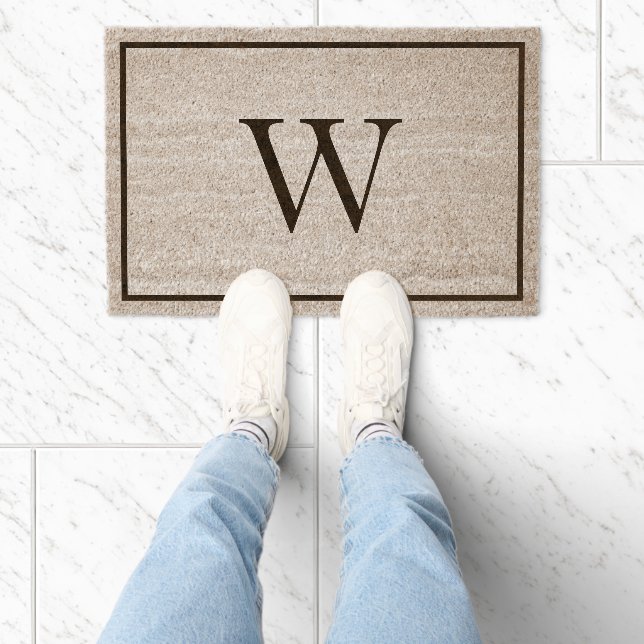 Custom Monogram Initial  Fiber Doormat (Insitu)