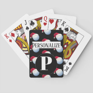 Custom Monogram Initial Golf Poker Cards