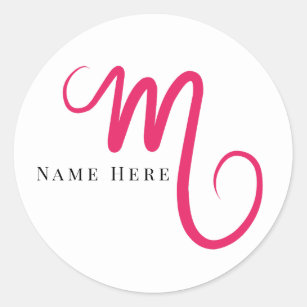 Monogram Floral Cursive Letter M Sticker for Sale by sporadicdoodlin