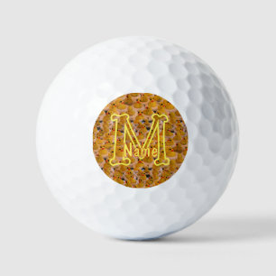 Custom Monogram Initial Name Cute Rubber Ducks Golf Balls