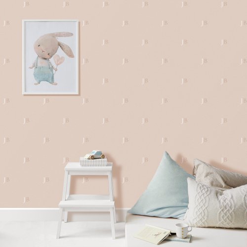 Custom Monogram Initial Pattern Warm Dusty Pink Wallpaper