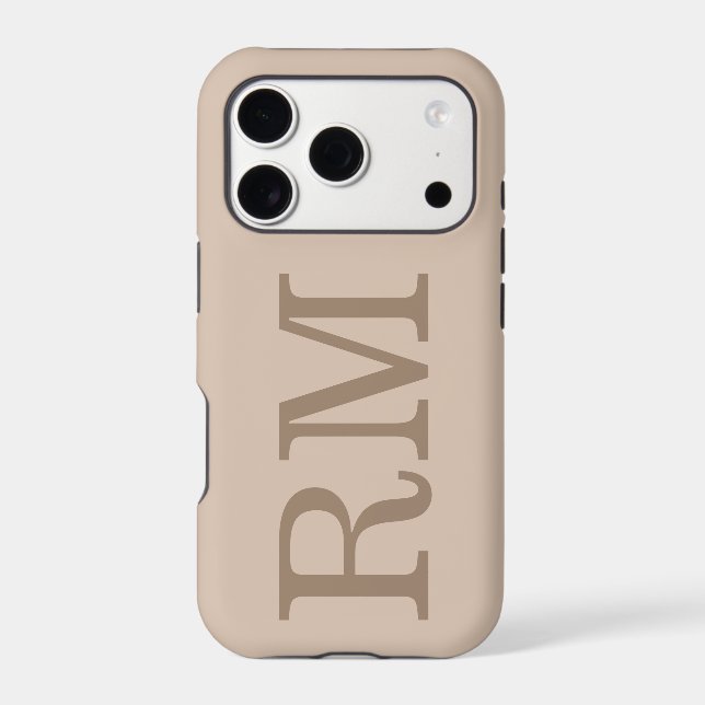 Custom Monogram Initial | Quiet Luxury Design Case-Mate iPhone Case (Back)