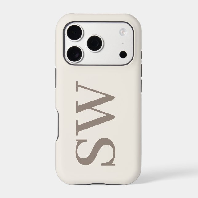 Custom Monogram Initial | Quiet Luxury Design Case-Mate iPhone Case (Back)