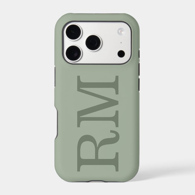 Custom Monogram Initial | Quiet Luxury Design Case-Mate iPhone Case (Back)