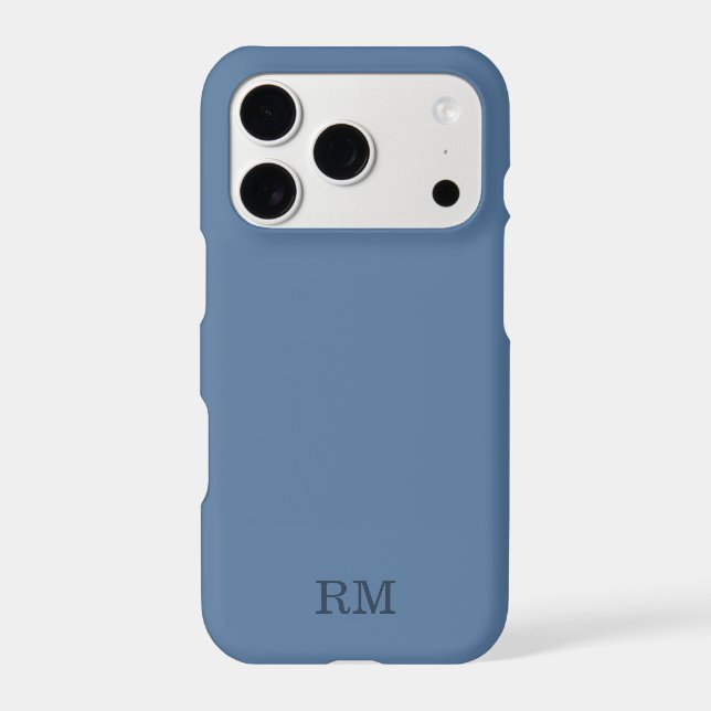 Custom Monogram Initial | Quiet Luxury Design iPhone Case (Back)