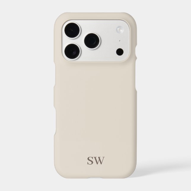 Custom Monogram Initial | Quiet Luxury Design iPhone Case (Back)