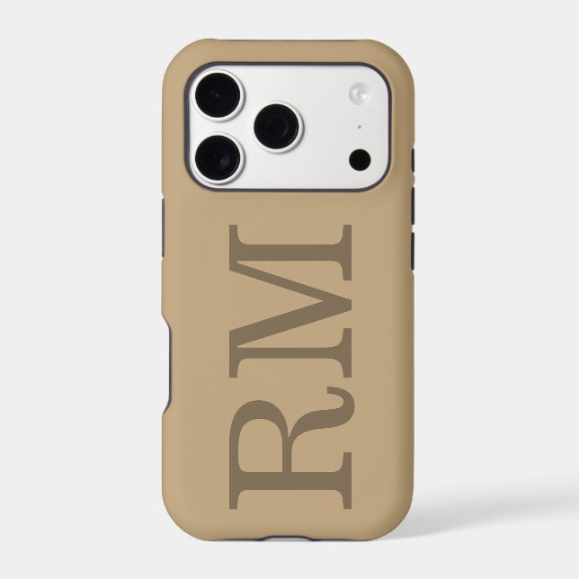 Custom Monogram Initial | Quiet Luxury Design iPhone Case (Back)
