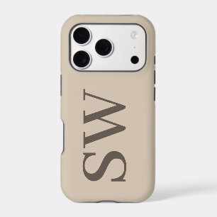 Custom Monogram Initial Quiet Luxury Design iPhone 17 Pro Case