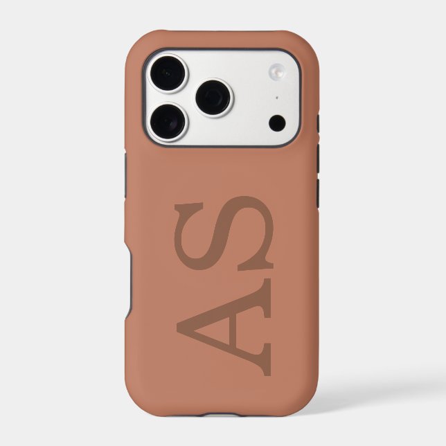 Custom Monogram Initial | Quiet Luxury Design iPhone Case (Back)
