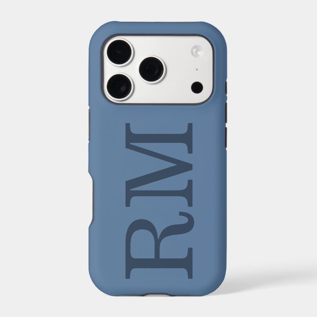Custom Monogram Initial | Quiet Luxury Design iPhone Case (Back)