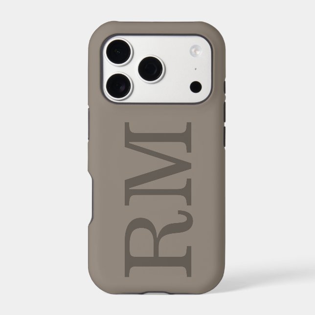 Custom Monogram Initial | Quiet Luxury Design Iphone Case (Back)