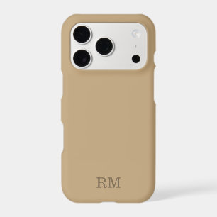 Custom Monogram Initial Quiet Luxury Design iPhone 17 Pro Case