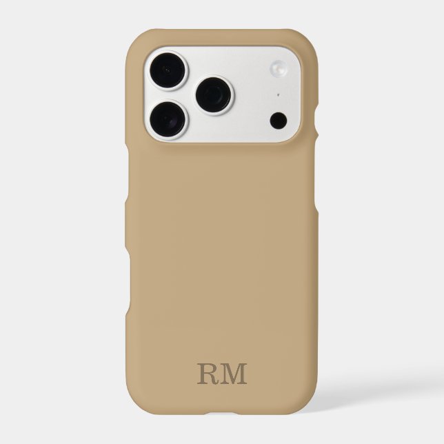 Custom Monogram Initial | Quiet Luxury Design iPhone Case (Back)