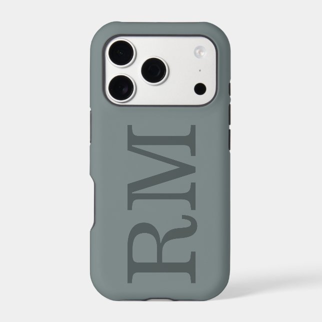 Custom Monogram Initial | Quiet Luxury Design iPhone Case (Back)