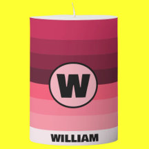 Custom Monogram Initial (Red Monochrome) Popsicle