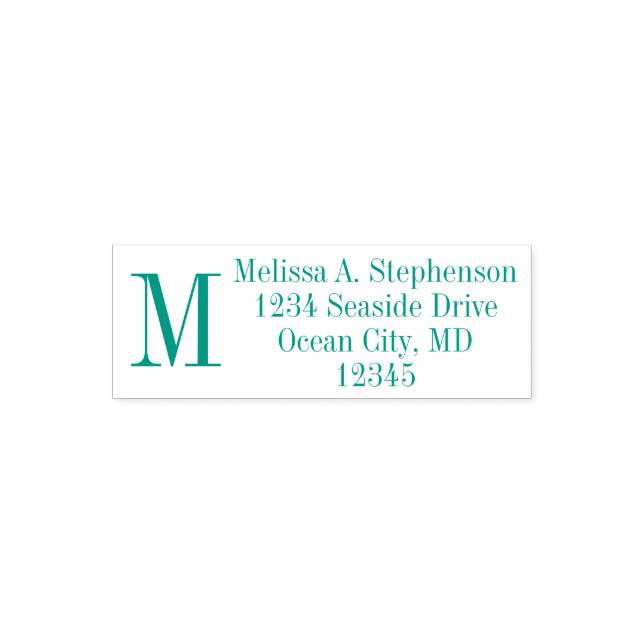 Custom Monogram Initial Return Address Stamp (Design)