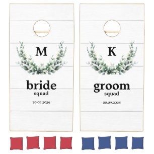 Custom Monogram Initial Wedding  Cornhole Set