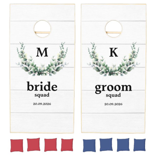 Custom Monogram Initial Wedding  Cornhole Set (Set)