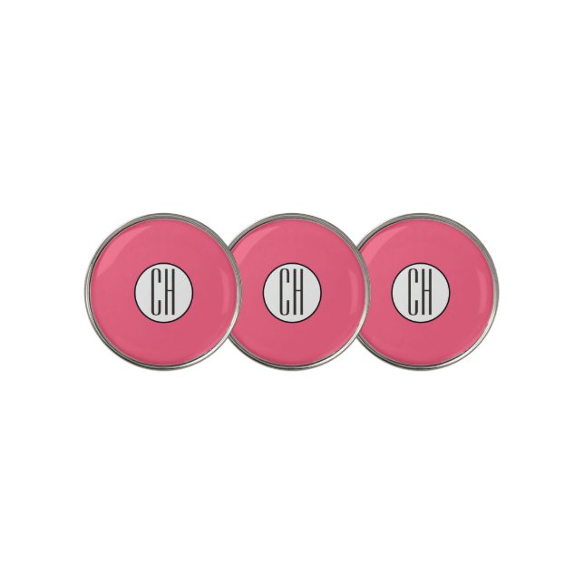 Custom Monogram Initials Golf Ball Marker (3 Up)