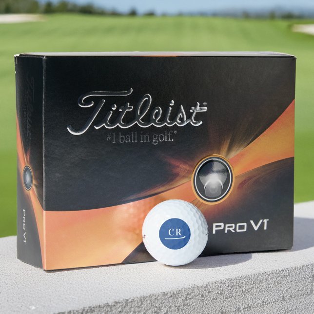 Custom Monogram Initials Simple Modern Royal Blue Golf Balls (Custom Monogram Initials Simple Modern Royal Blue Golf Balls)