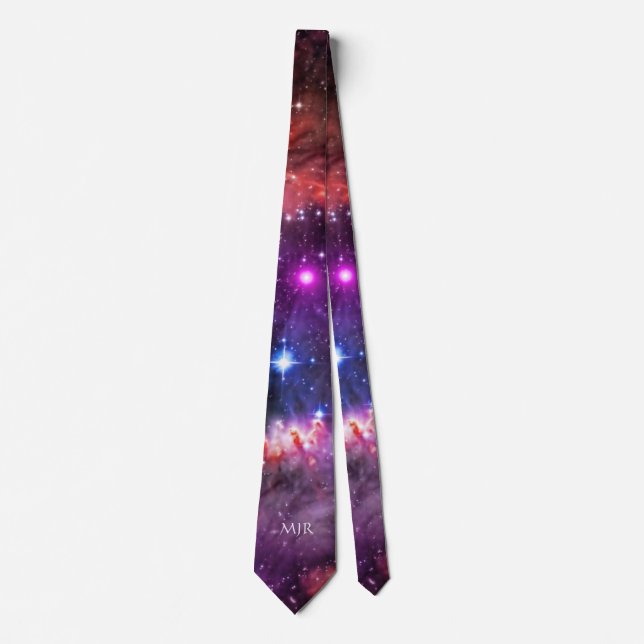 Custom monogram / initials Starry Wingtip of SMC Tie (Front)