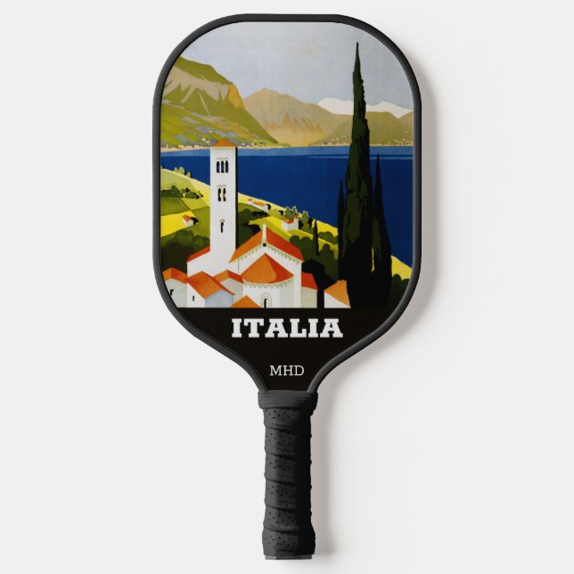 Custom Monogram Italian Lakes Pickleball Paddle (Front)