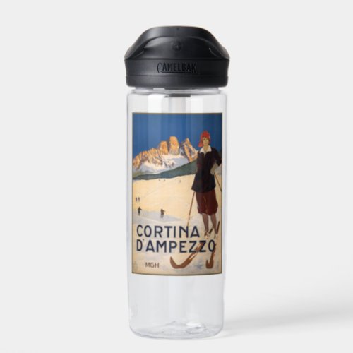 Custom Monogram Italy Skiing Water Bottle