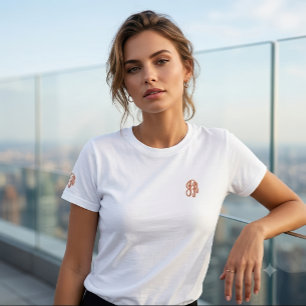 Custom Monogram JR Initial Script Chic Embroidered Shirt