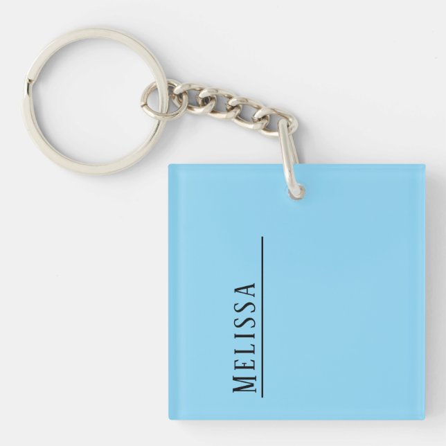 Custom Monogram Keychain in Elegant Colors (Front)