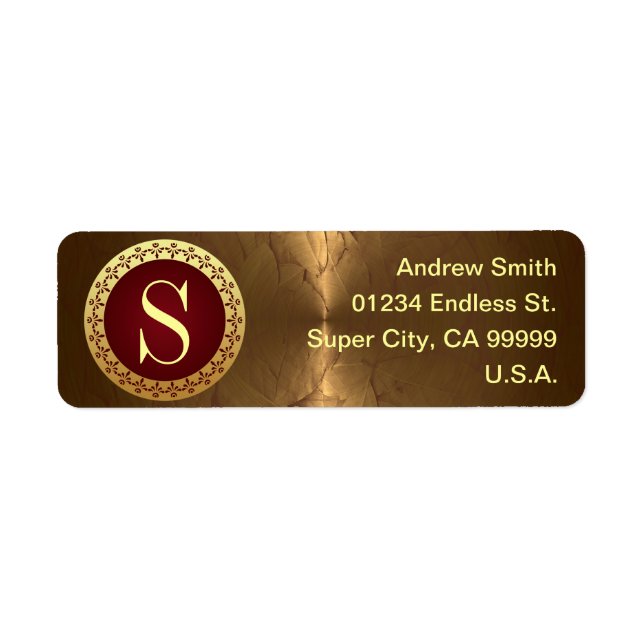 Custom Monogram Label (Front)