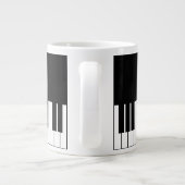 Custom monogram large jumbo mug for piano player (Back)