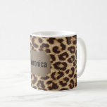 Custom Monogram Leopard Print Coffee Mug at Zazzle