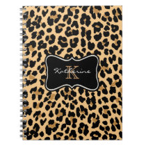 Custom Monogram Leopard Print Spiral Notebook Custom Monogram Leopard Print Spiral Notebook
