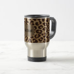 Custom Monogram Leopard Print Travel Mug at Zazzle