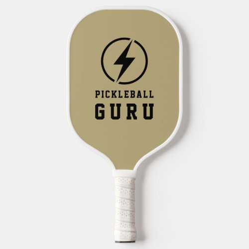 Custom Monogram Lightning Bolt Personalized Modern Pickleball Paddle