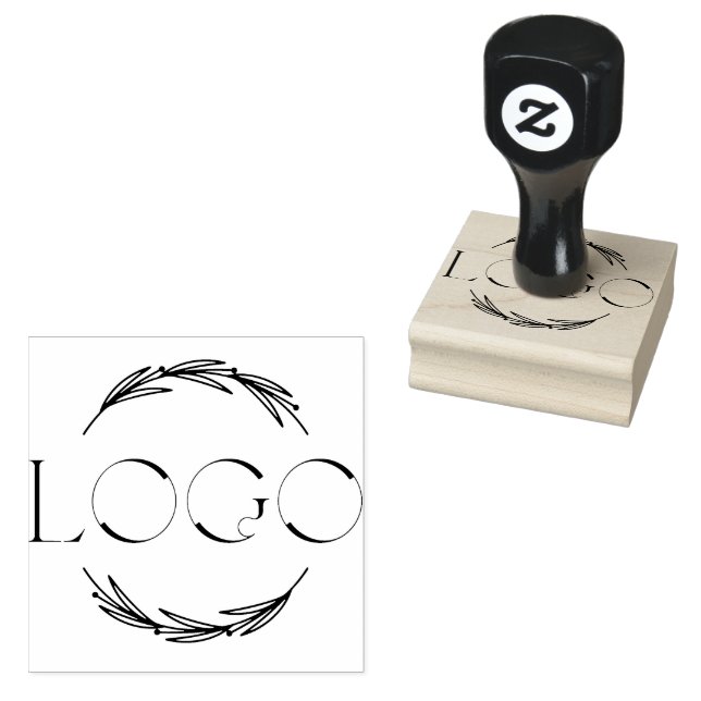 Custom Monogram Logo Business branding Rubber Stamp (Stamped)
