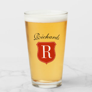 Custom monogram logo tumbler beer glass gift idea