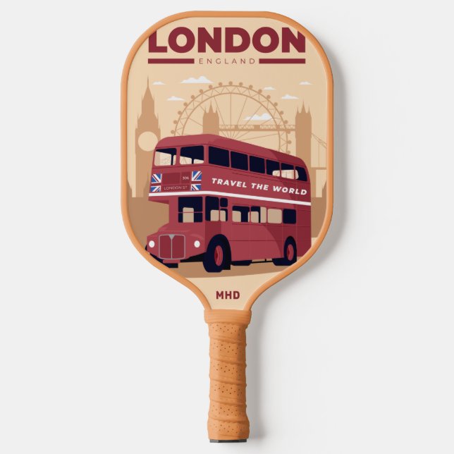 Custom Monogram LONDON Pickleball Paddle (Front)