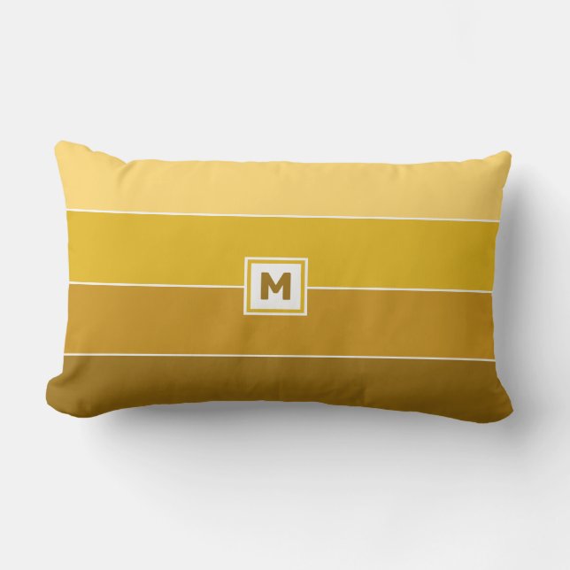 Custom Monogram Lumbar Pillow (Front)