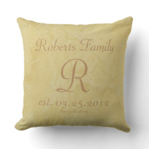 Custom Monogram Luxury Throw Pillow